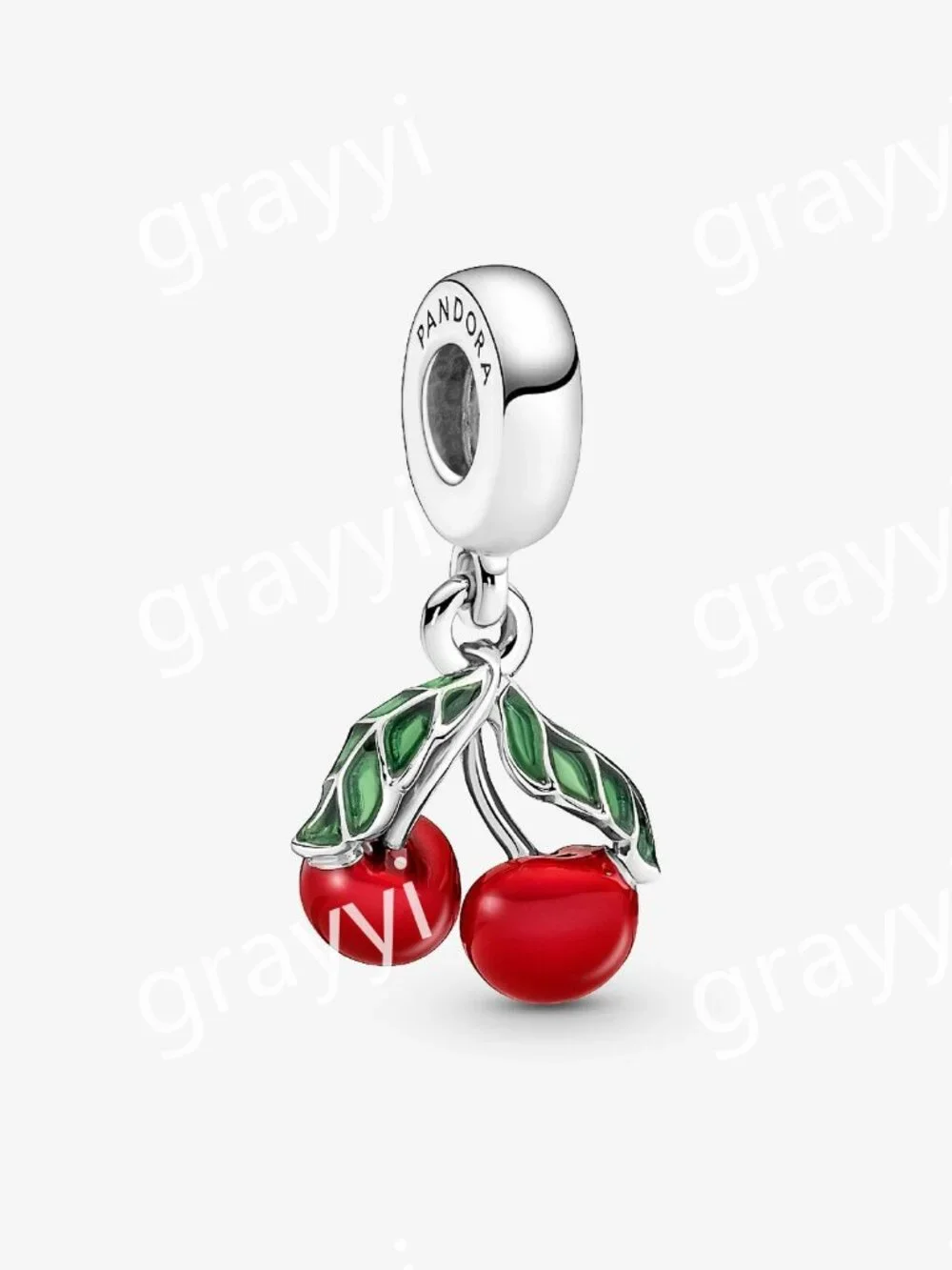 Pandora Asymmetrical Cherry Fruit Dangle Charm